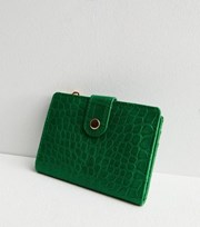 New Look Green Faux Croc Card Holder